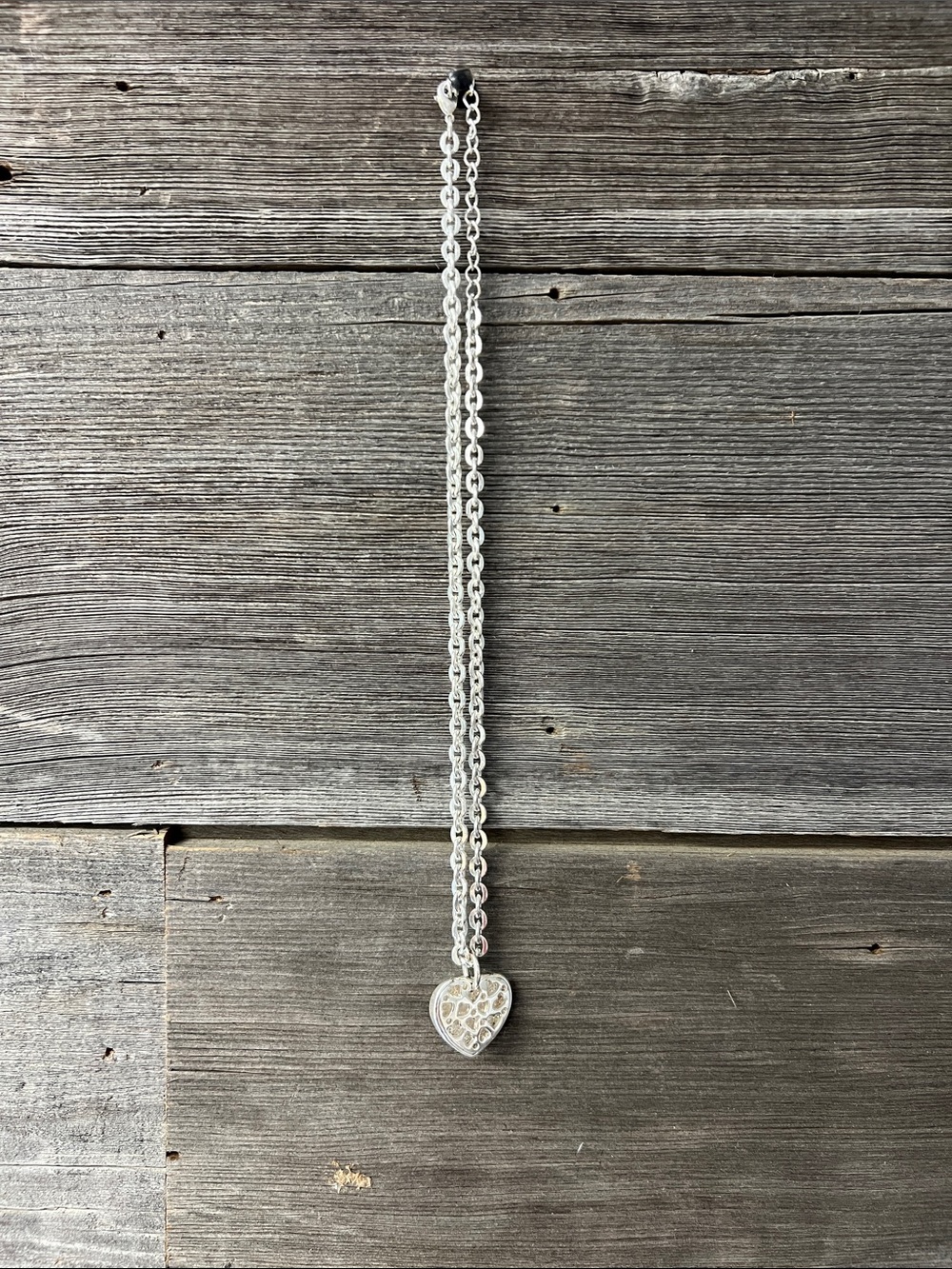 Jewelry:Silver Heart Pendant Necklace 90s/Y2K